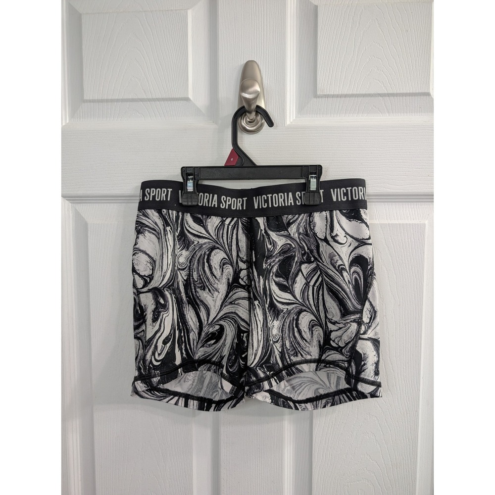 Victoria Sport The Player Athletic‎ Shorts Womens Black White Marble - Size M